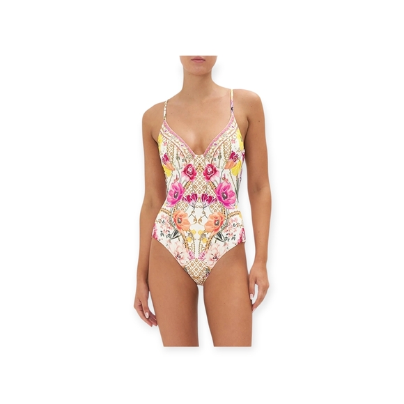 Camilla Other - Camilla Floral One-Piece Swimsuit in Pink, Yellow, Orange